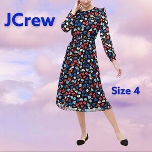 NWT JCrew floral long sleeves dress 4